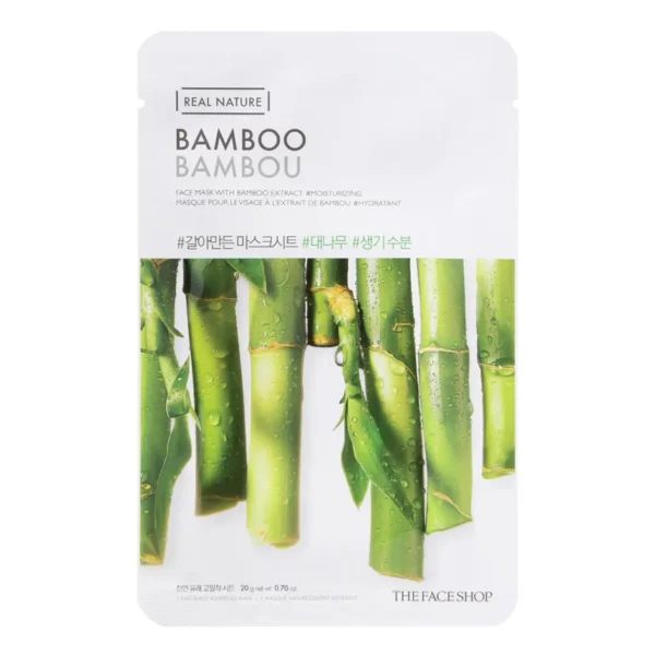 THE FACE SHOP - Real Nature Face Mask - Bamboo 1 pc - Image 2